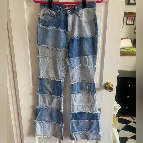 Zana Di Denim - Zana Di Patch Work Flare Jeans